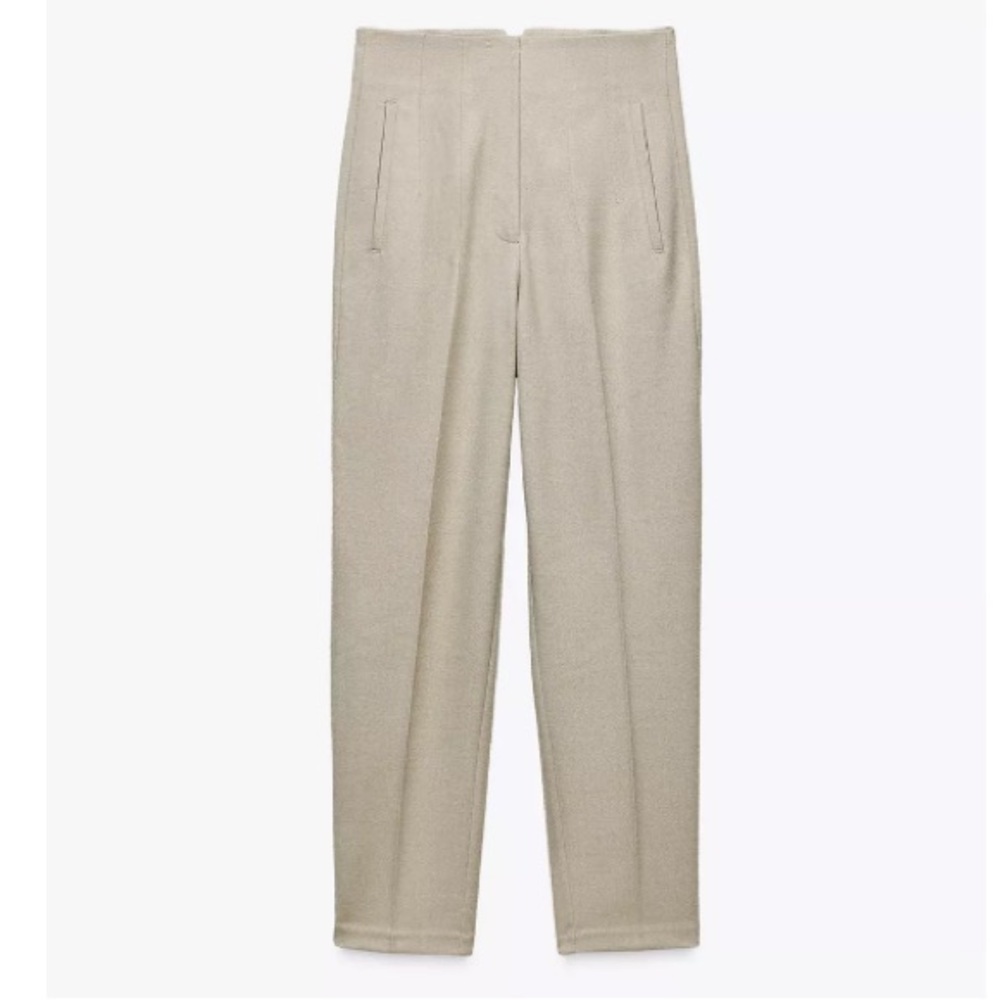 Zara Straight Leg Cropped Dress Pants